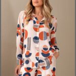Camisa Ferrache com padrão geométrico