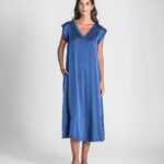 Vestido acetinado Ruga