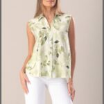 Blusa estampada de manga cava