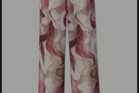 Calça wide leg fluida estampa