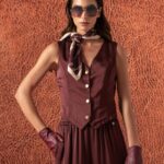 Colete acetinado ruga