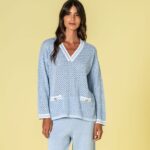 Camisola perfurada com brilho