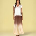 Saia comprida bicolor