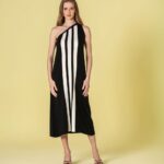 Vestido comprido riscas